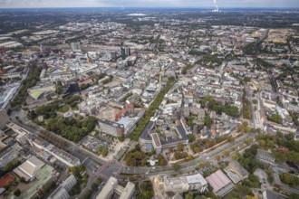 Aerial view, Wallring of the city in Dortmund, Ruhr area, North Rhine-Westphalia, Germany, City,