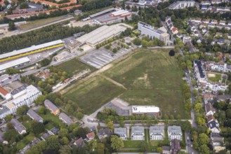 Aerial view, construction site Deggingstraße and Dortmunder Systemhaus in the district