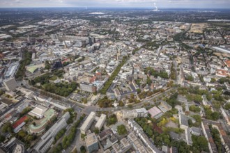 Aerial view, Wallring of the city in Dortmund, Ruhr area, North Rhine-Westphalia, Germany, City,