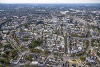 Aerial view, Wallring of the city in Dortmund, Ruhr area, North Rhine-Westphalia, Germany, City,