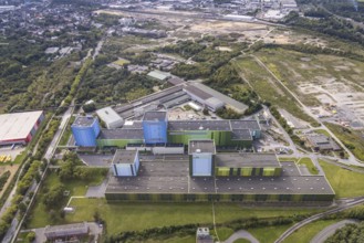 Aerial view, thyssenkrupp Steel Europe AG - FBA 10 on the site of the old Westfalenhütte in the