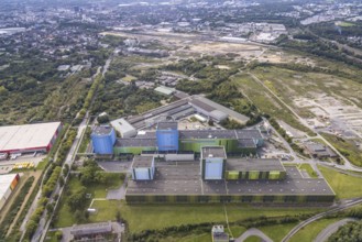 Aerial view, thyssenkrupp Steel Europe AG - FBA 10 on the site of the old Westfalenhütte in the