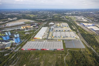 Aerial view, Amazon Logistics Dortmund DTM2 in the district Borsigplatz in Dortmund, Ruhr area,