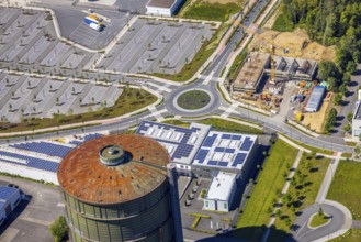 Aerial view, Phönix-West industrial estate and recreation area, Hörde, Dortmund, Ruhr area, North