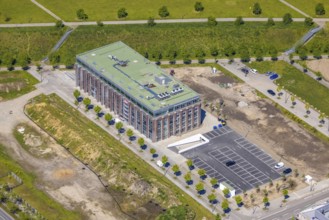 Aerial view, Phönix Arcaden office and commercial building, Antonio-Segni-Straße, Phönix-West