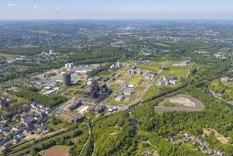 Aerial view, Phönix-West industrial estate and recreation area, Hörde, Dortmund, Ruhr area, North
