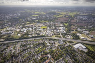 Aerial view of the TZDO - TechnologieZentrumDortmund GmbH, Technical University Dortmund Campus
