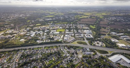Aerial view of the TZDO - TechnologieZentrumDortmund GmbH, Technical University Dortmund Campus