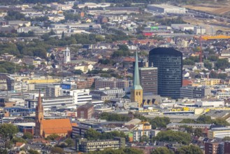 View of the city centre with the Church of Our Lady of the Holy Sepulchre, the Protestant Church of