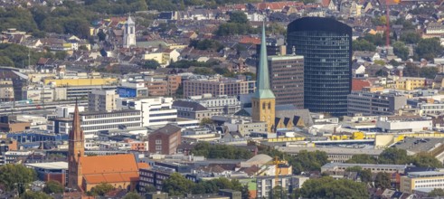 View of the city centre with the Church of Our Lady of the Holy Sepulchre, the Protestant Church of