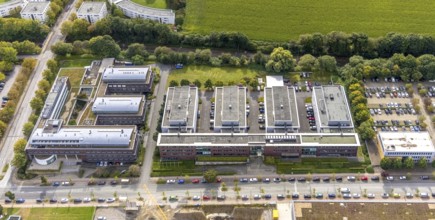 Aerial view of the TZDO - TechnologieZentrumDortmund GmbH, Dortmund University of Technology with