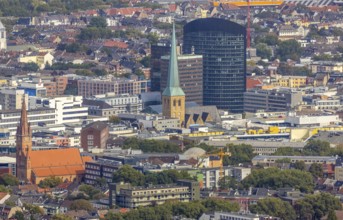 View of the city centre with the Church of Our Lady of the Holy Sepulchre, the Protestant Church of