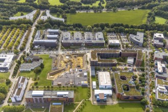Aerial view of the TZDO - TechnologieZentrumDortmund GmbH, Technical University of Dortmund with
