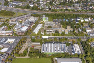 Aerial view of the TZDO - TechnologieZentrumDortmund GmbH, Technical University Dortmund Campus