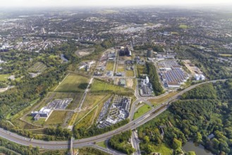 Phönix-West area and Hoesch-Gasometer with the Phoenix Lake in the background as well as Wilo Park,