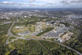 Phönix-West area and Hoesch-Gasometer with the Phoenix Lake in the background as well as Wilo Park,