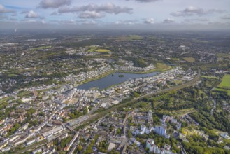 Phoenix-See in the district Hörde in Dortmund, Ruhr area, North Rhine-Westphalia, Germany, DE,