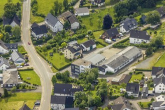 Aerial view, company premises IPE Industrial Projects und Engineering GmbH, Am Bogen,