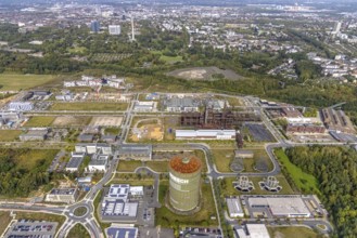 Phönix-West area and Hoesch-Gasometer as well as construction site for new building at the