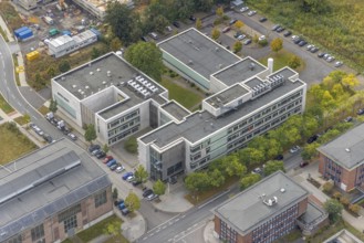 Phoenix-West area with company buildings MST Factory and ION-GAS GmbH on Konrad-Adenauer-Allee in