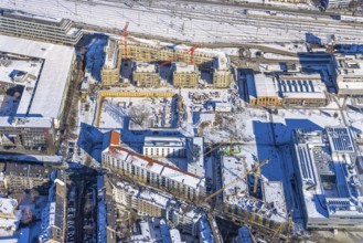 Aerial view, construction site of the new Centre for Digitisation and Digitality (ZDD) at the