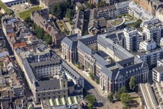 Aerial view, Andreas Quartier Hyatt House Hotel in the Old Town in Düsseldorf, Rhineland, North