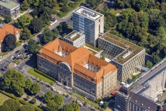 Aerial photograph, Düsseldorf Higher Regional Court in the Pempelfort district of Düsseldorf,