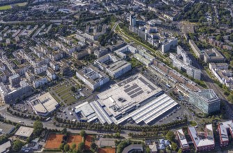 Aerial view of the future METRO campus in Düsseldorf Flingern at METROstraße 1, Flingern,