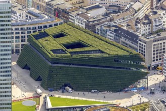 Aerial view, Kö Bogen II business centre with hornbeam growth at Gustav-Gründgens-Platz in