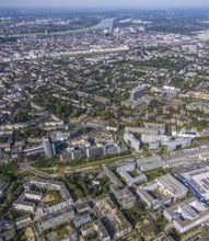 Aerial view of the future METRO campus in Düsseldorf Flingern at METROstraße 1, Flingern,