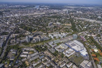 Aerial view of the future METRO campus in Düsseldorf Flingern at METROstraße 1, Flingern,