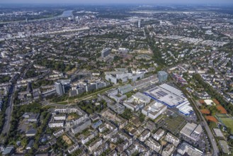 Aerial view of the future METRO campus in Düsseldorf Flingern at METROstraße 1, Flingern,