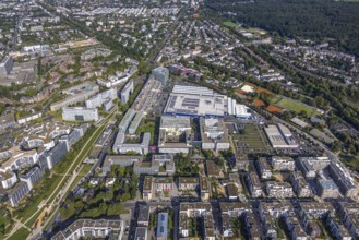 Aerial view of the future METRO campus in Düsseldorf Flingern at METROstraße 1, Flingern,