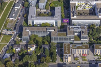 Aerial view of the future METRO campus in Düsseldorf Flingern at METROstraße 1, Flingern,