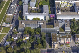 Aerial view of the future METRO campus in Düsseldorf Flingern at METROstraße 1, Flingern,