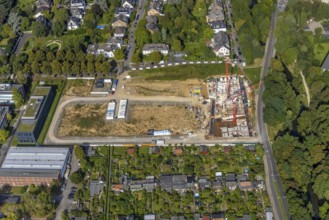 Aerial view, construction site Zoo eins Quartier für Wohnungen an der Max-Planck-Straße im