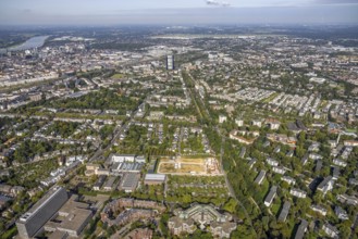Aerial view, construction site Zoo eins Quartier für Wohnungen an der Max-Planck-Straße im