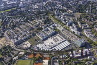 Aerial view of the future METRO campus in Düsseldorf Flingern at METROstraße 1, Flingern,
