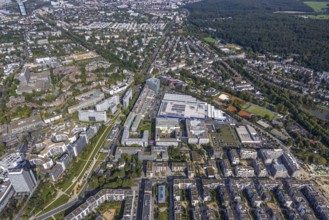 Aerial view of the future METRO campus in Düsseldorf Flingern at METROstraße 1, Flingern,
