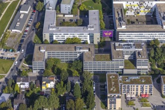 Aerial view of the future METRO campus in Düsseldorf Flingern at METROstraße 1, Flingern,