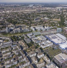 Aerial view of the future METRO campus in Düsseldorf Flingern at METROstraße 1, Flingern,