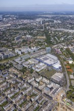 Aerial view of the future METRO campus in Düsseldorf Flingern at METROstraße 1, Flingern,