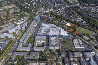 Aerial view of the future METRO campus in Düsseldorf Flingern at METROstraße 1, Flingern,