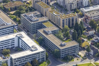 Aerial view of the future METRO campus in Düsseldorf Flingern at METROstraße 1, Flingern,