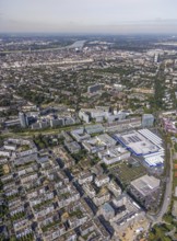 Aerial view of the future METRO campus in Düsseldorf Flingern at METROstraße 1, Flingern,