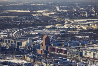 Aerial view, Landesarchiv North Rhine-Westphalia Abteilung Rheinland, Yachthafen Marina Duisburg,