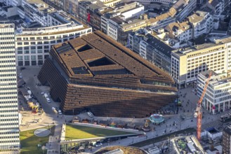 Aerial view, Kö Bogen II business centre with hornbeam growth at Gustav-Gründgens-Platz in