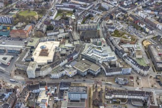 Aerial view, Hansa Center shopping centre, Berliner Platz, Bottrop, Ruhr area, North
