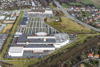 Aerial view, Ostermann Einrichtungs-Centrum Bottrop, Bottrop, Ruhr area, North Rhine-Westphalia,