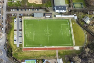 Aerial view, sports facility Welheimer Straße, Bottrop, Ruhr area, North Rhine-Westphalia, Germany,